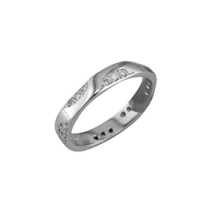 Platinum Diamond Set Wedding Band