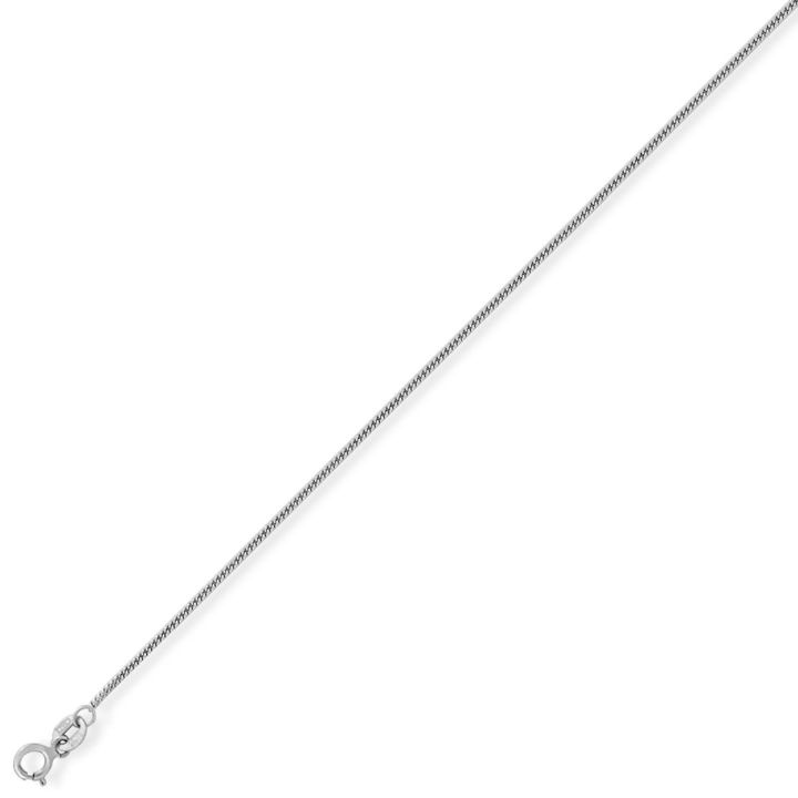 9ct White Gold Curb Chain 18"