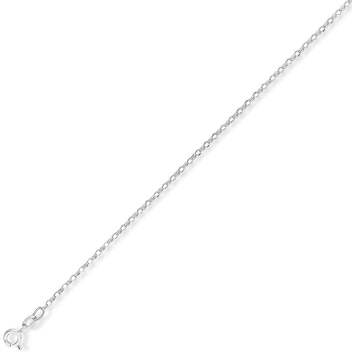 9ct White Gold Fine Belcher Chain 20"