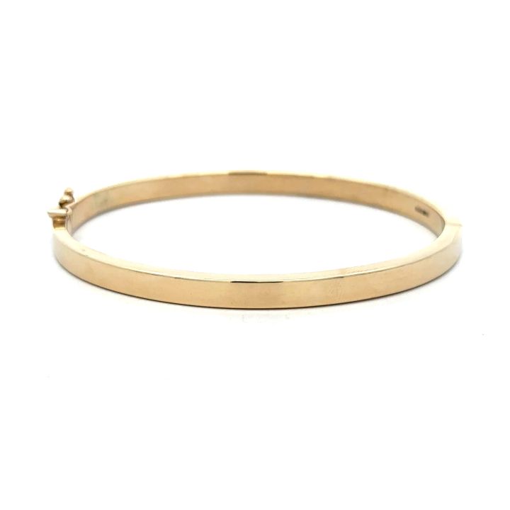 9ct Yellow Gold Solid Hinged Bangle