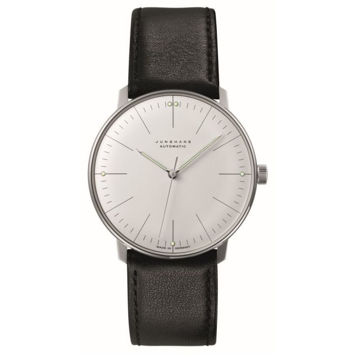 Junghans Max Mill Automatic Black Leather Strap Watch