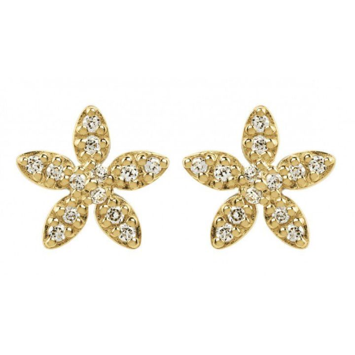 byBiehl Forget Me Not Sparkle Gold Plated Earrings