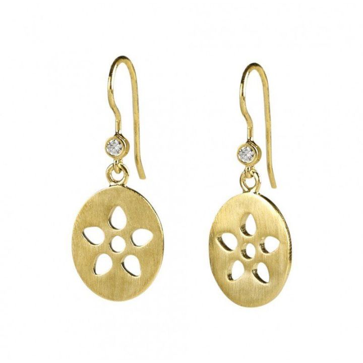 byBiehl Signature Gold Plated Drop Earrings
