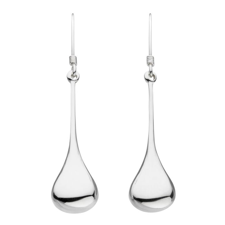 Dew Bulbous Long Teardrop Earrings