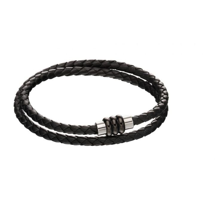 Fred Bennett Section Tube Clasp Leather Bracelet