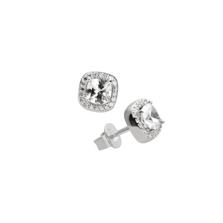 Diamonfire Square Cubic Zirconia Cluster Earrings