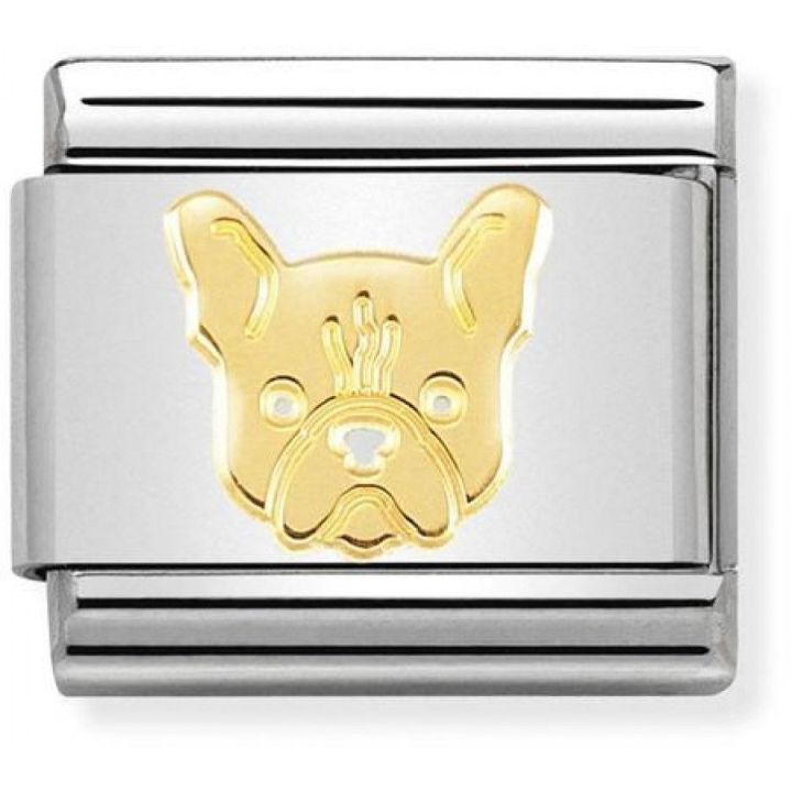 Nomination Classic 18ct Gold French Bull Dog Charm