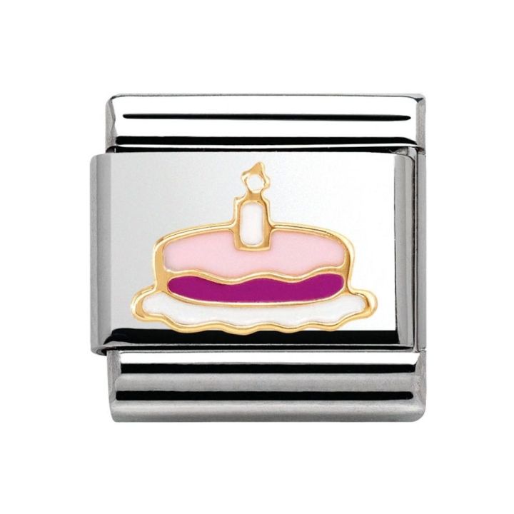 Nomination Enamel Birthday Cake Charm