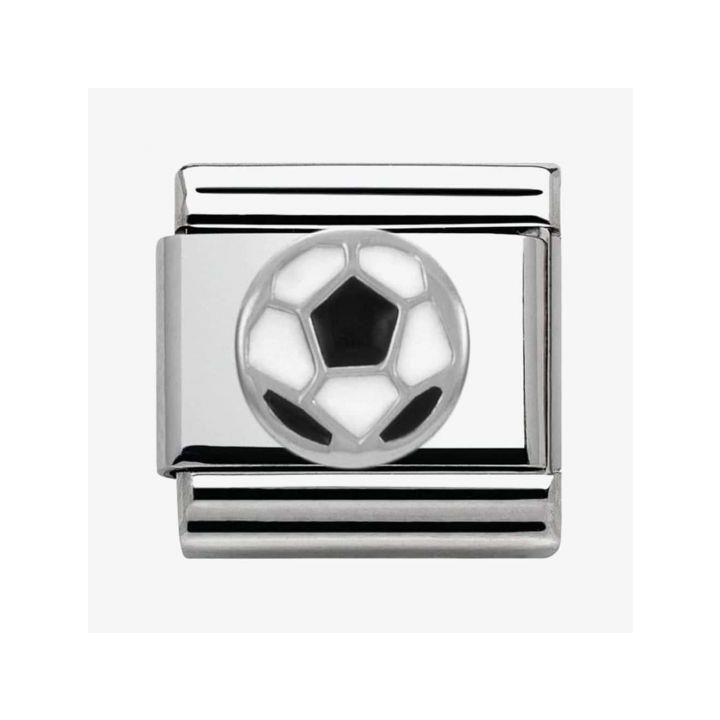 Nomination Classic Silvershine Football Charm