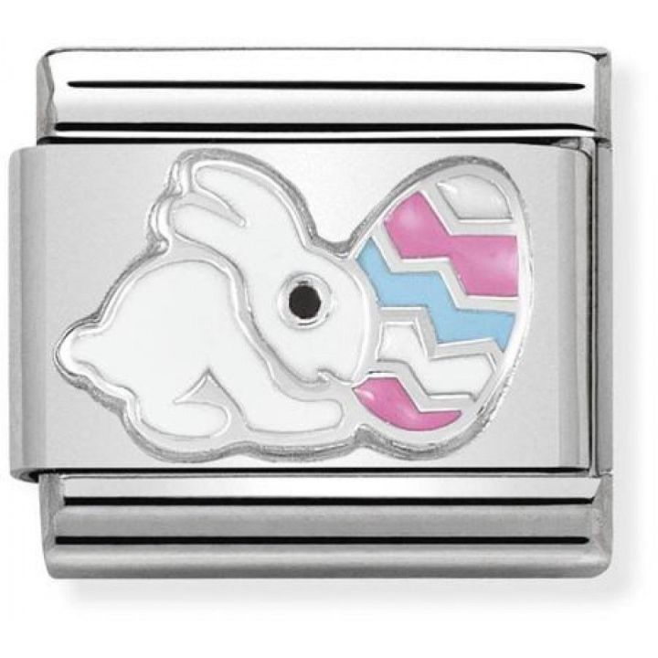 Nomination Classic Silver & Enamel Easter Bunny Charm