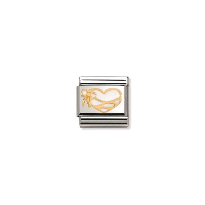 Nomination White Bound Heart Charm