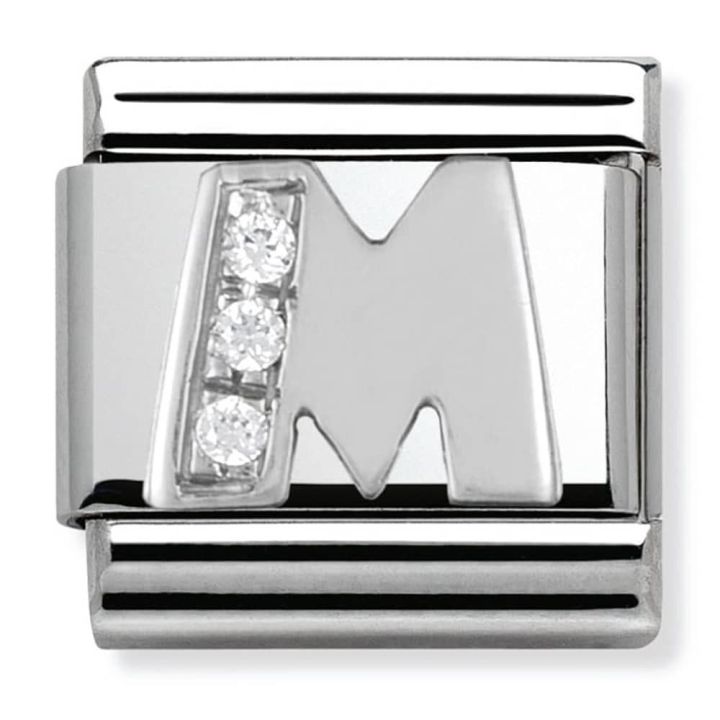 Nomination Silvershine Initial M Charm