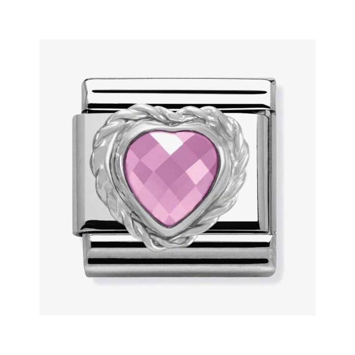 Nomination Silvershine Pink Heart Charm