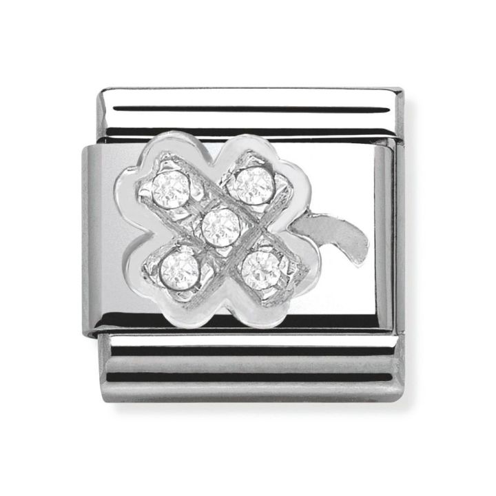 Nomination Silvershine Four Leaf Clover Charm