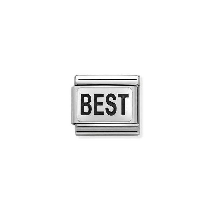 Nomination Steel & Silver 'Best' Charm