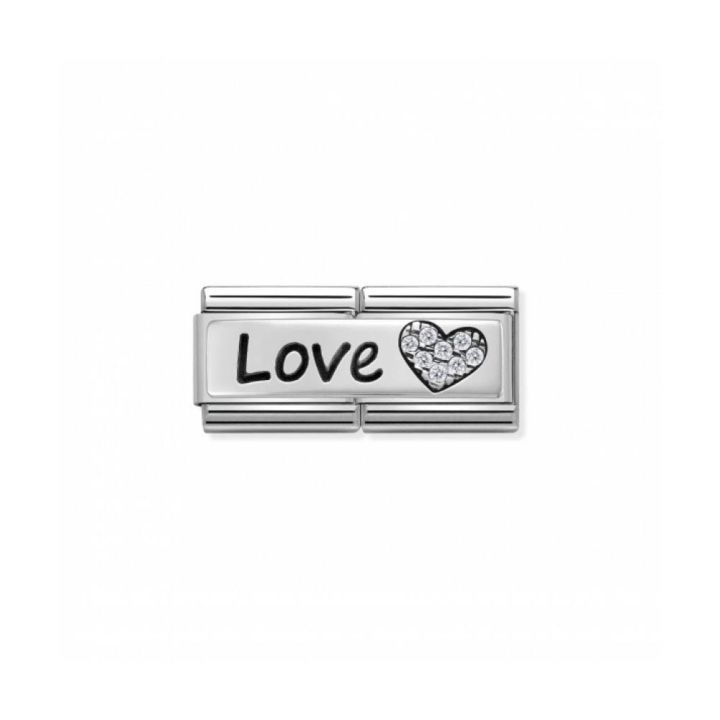 Nomination Silvershine Double Love Charm