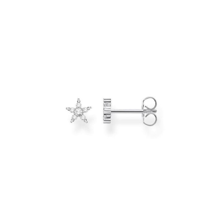 Thomas Sabo Silver And Cubic Zirconia Stud Earrings