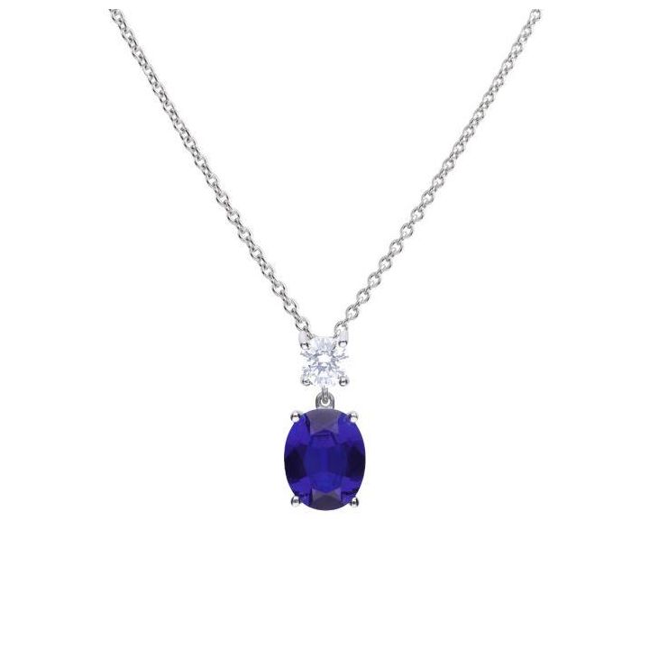 Diamonfire Blue Cubic Zirconia Pendant