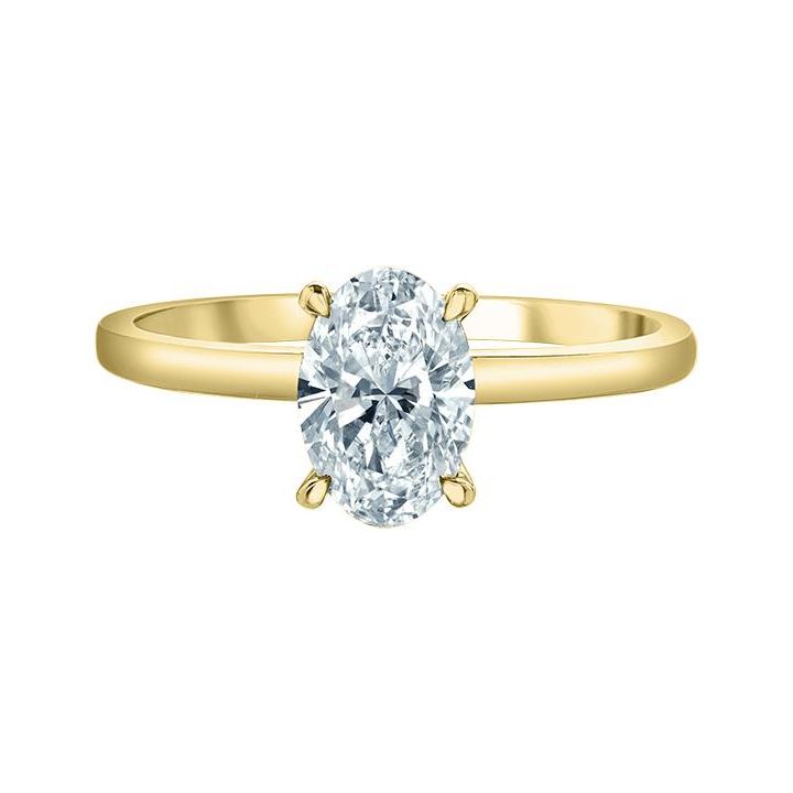 18ct Yellow Gold 1ct Oval Lab Grown Diamond Ring