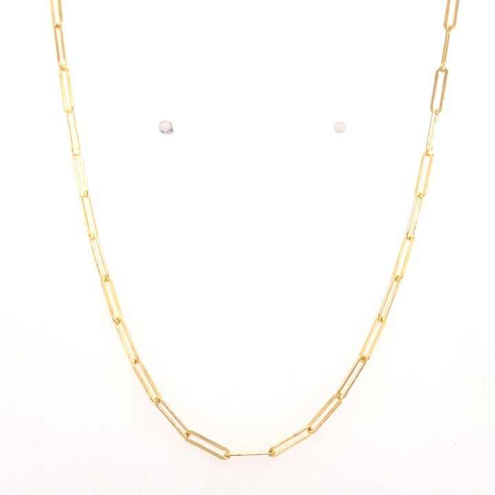 9ct Yellow Gold Paperchain Link Chain