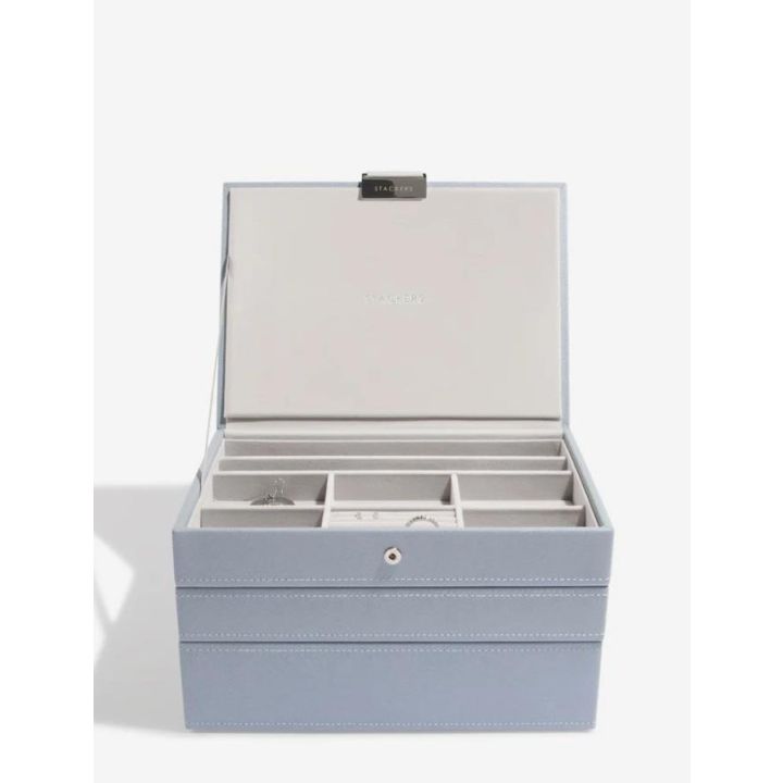 Stackers Dusky Blue Jewellery Box