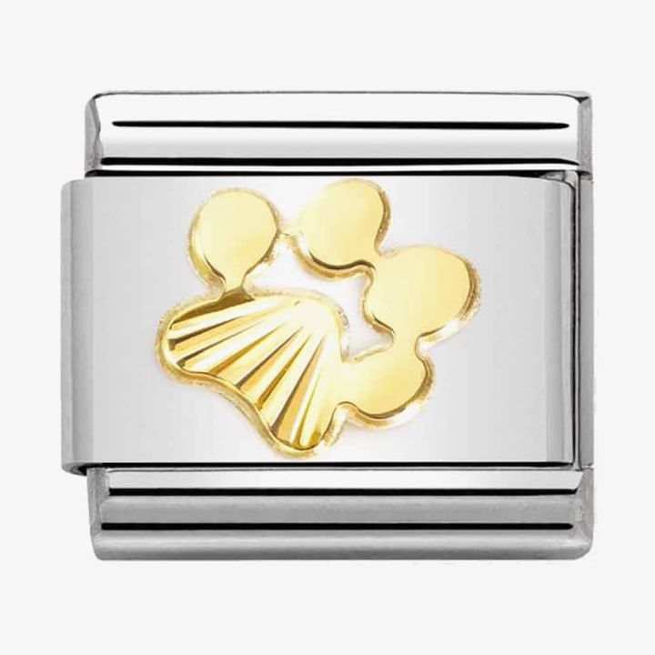 Nomination Classic Gold Paw Print Charm