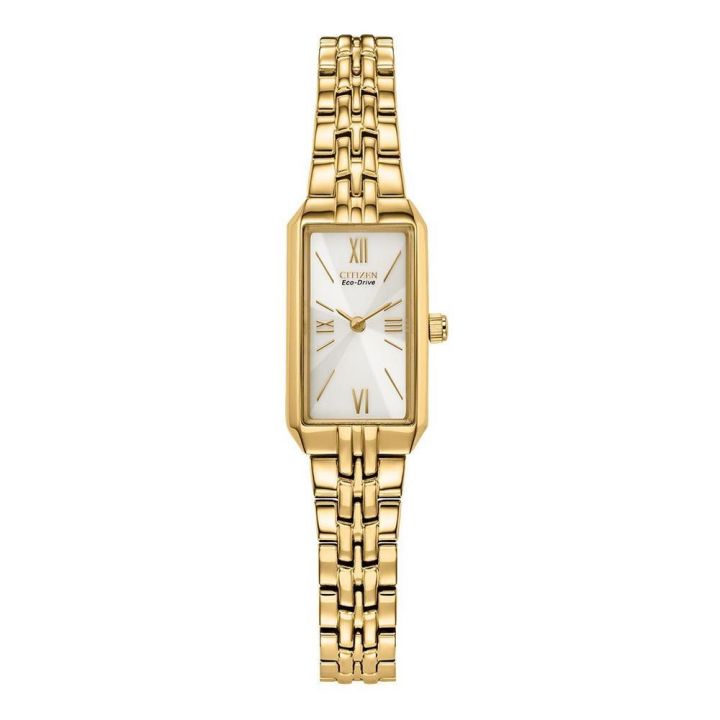 Citizen Silhouette Yellow Gold Tone Eco Drive Ladies Watch