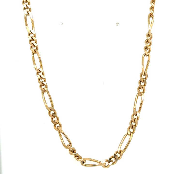 Pre Owned 9ct yellow gold Figaro Chain 46cm
