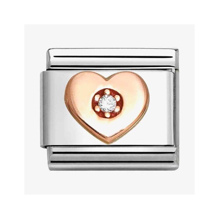 Nomination Classic Rose Gold Heart Charm