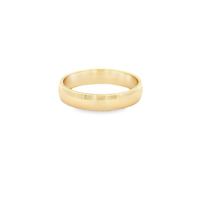 9ct Yellow Gold 4mm Ladies Court Ring