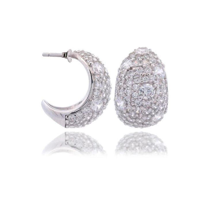 Georgini Silver Double Bay Earrings