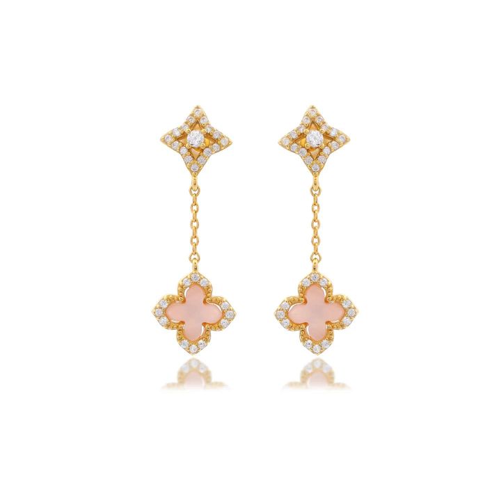 Georgini Gold Plated Fairwater Mother of Peal Drop Earrings