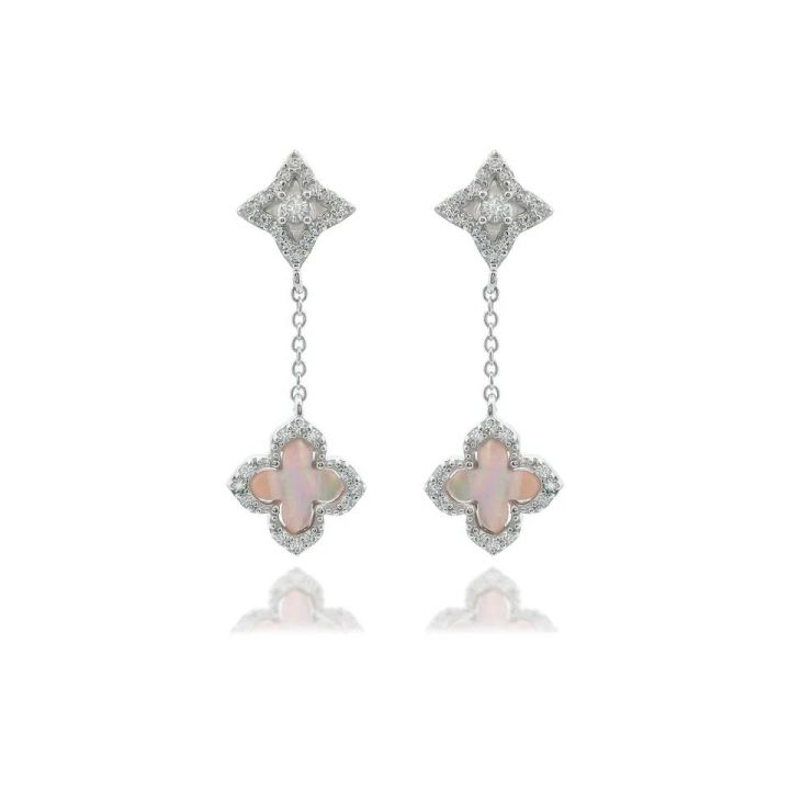 Georgini SIlver Fairwater Mother of Pearl Drop Earrings