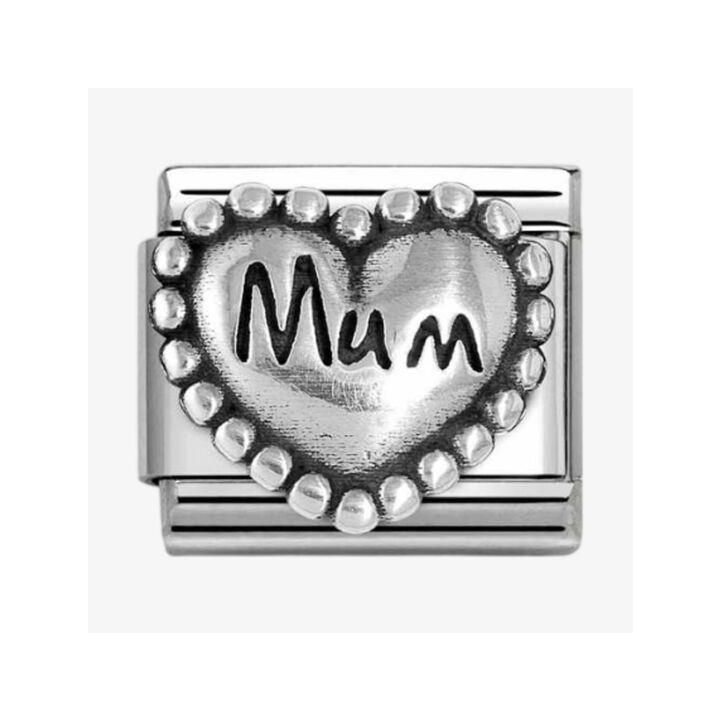 Nomination Classic Silvershine Mum Heart Charm