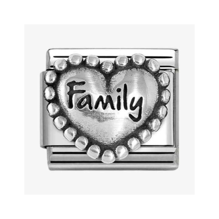 Nomination Classic Silvershine Famly Heart Charm