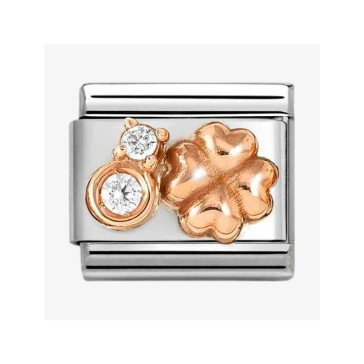 Nomination Classic Rose Gold Four Leaf Clover Charm