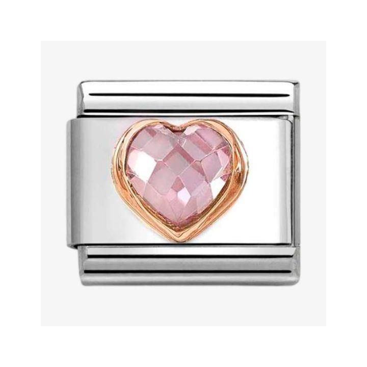 Nomination Classic Rose Gold Pink Heart Charm