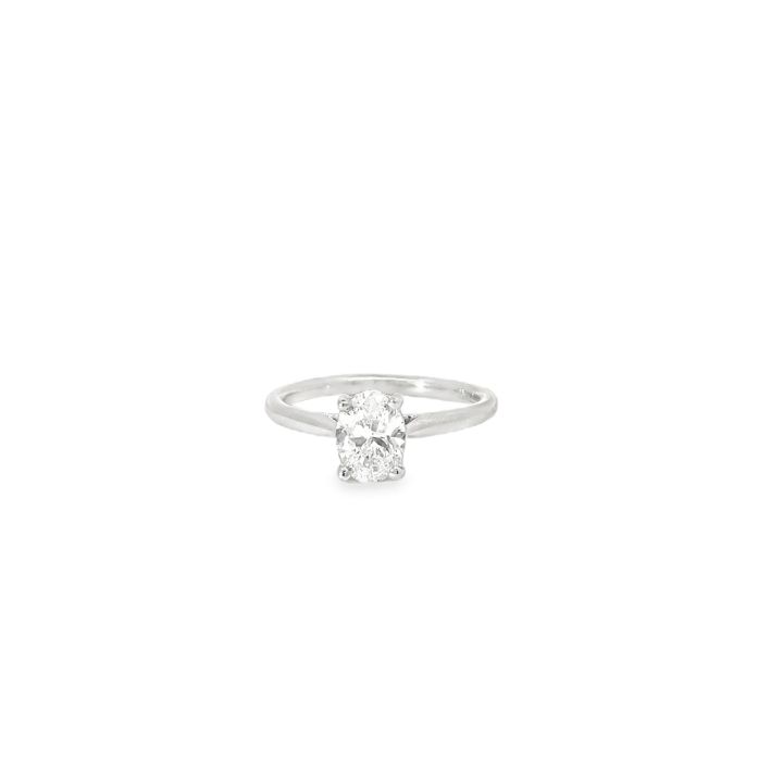 Platinum 1.01ct Oval Diamond Single Stone Ring