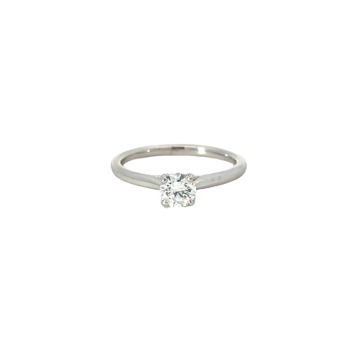 Platinum 0.50ct Round Brilliant Cut Diamond Ring