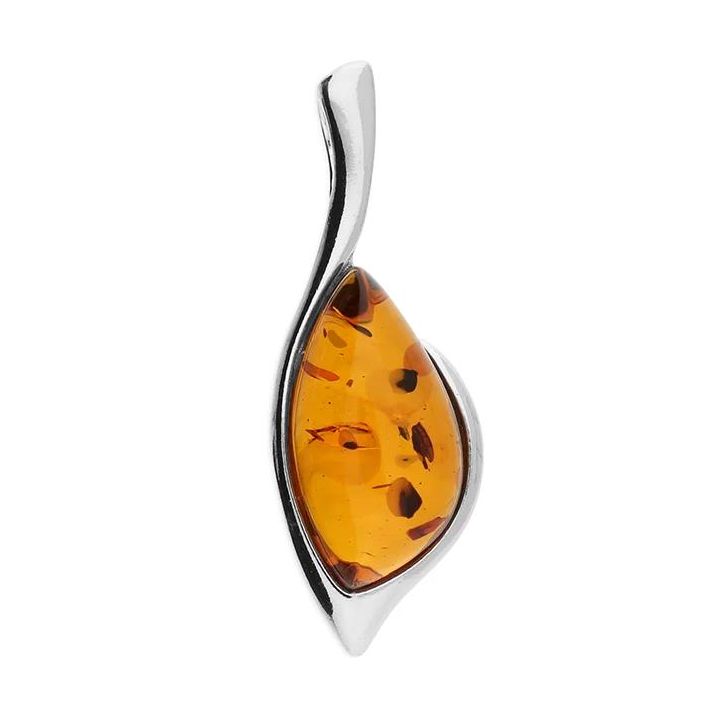 Silver Amber Pendant