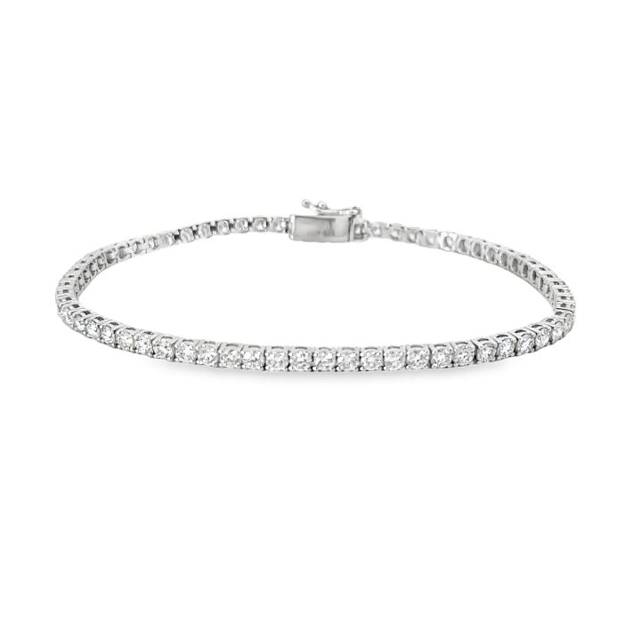 9ct White Gold 4ct Lab Grown Diamond Bracelet