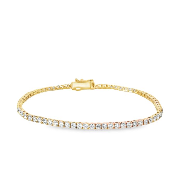 9ct Yellow Gold 3ct Lab Grown Diamond Bracelet