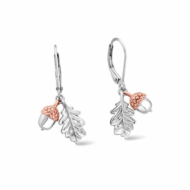 Clogau Royal Oak Silver Drop Earrings