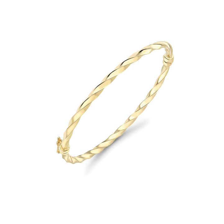 9ct Yellow Gold Twisted Bangle