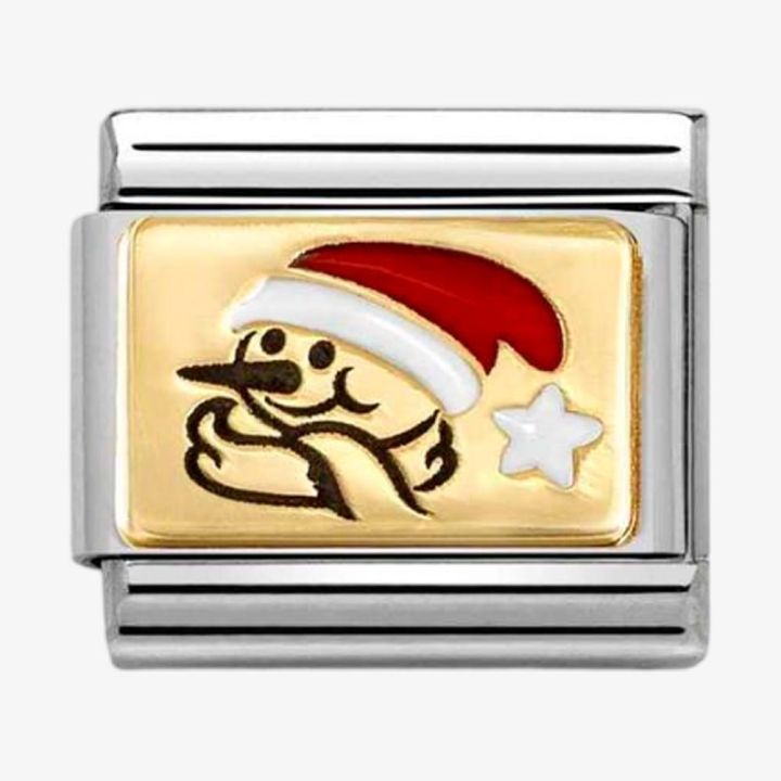 Nomination Classic Gold Christmas Santa Charm