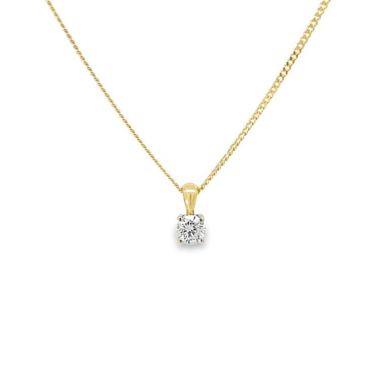 9ct Yellow Gold 0.20ct Diamond Pendant