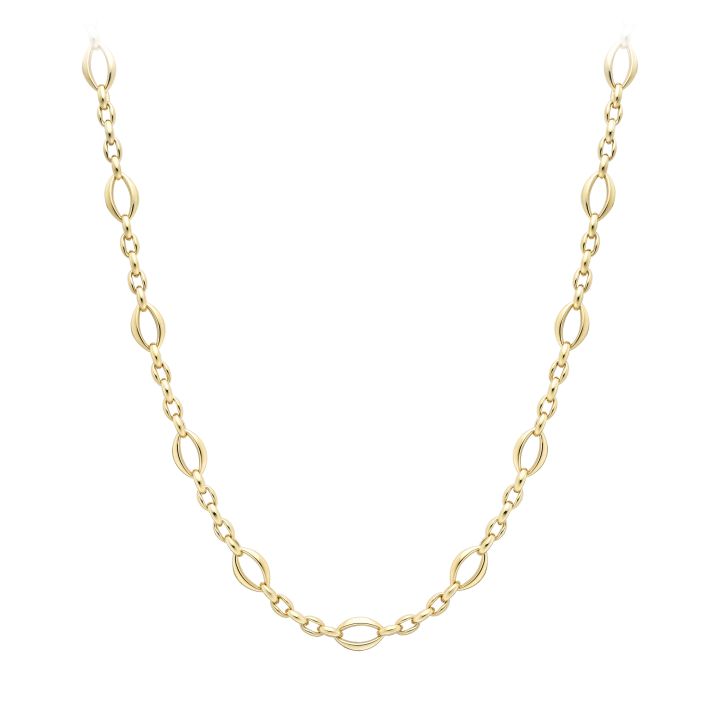 9ct Yellow Gold Open Oval Necklace