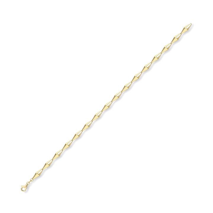 9ct Yellow Gold Kite Link Bracelet