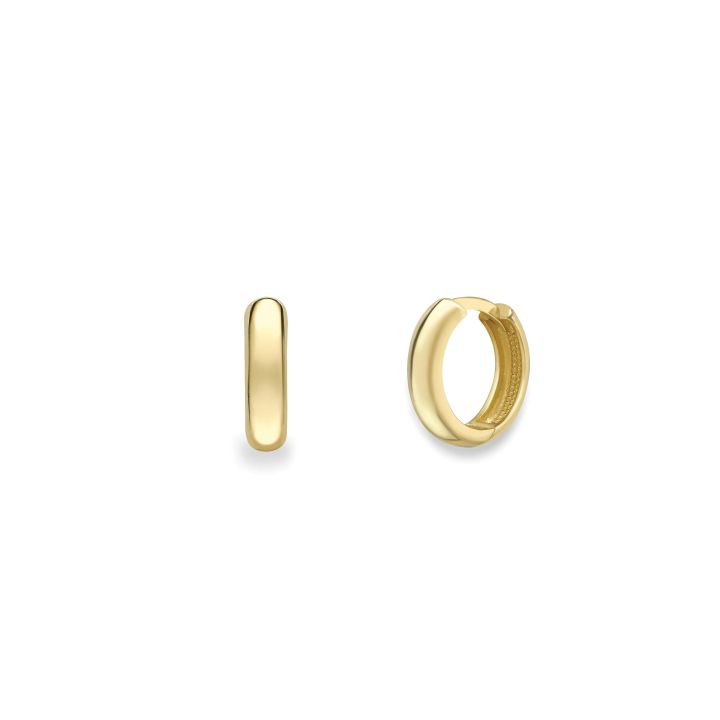 9ct Yellow Gold 10mm Huggie Earrings