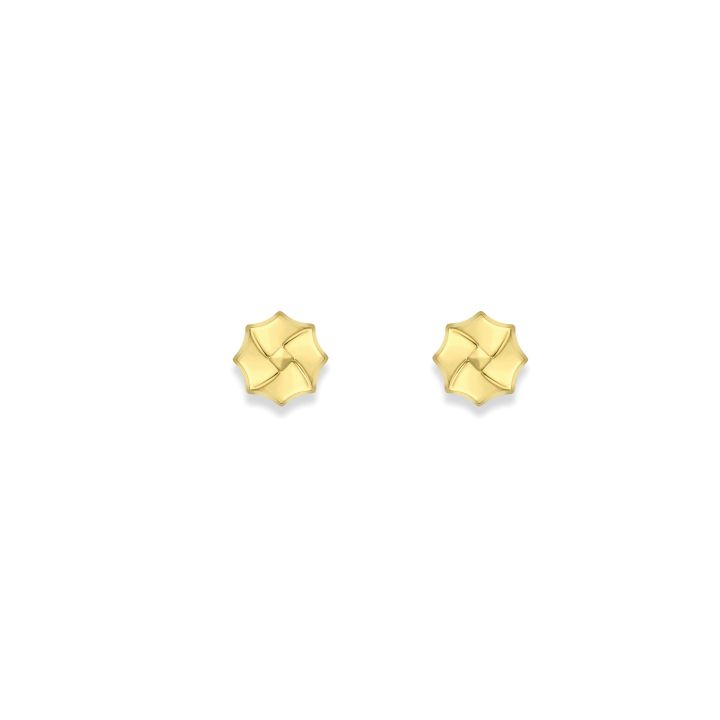 9ct Yellow Gold Round Stud Earrings